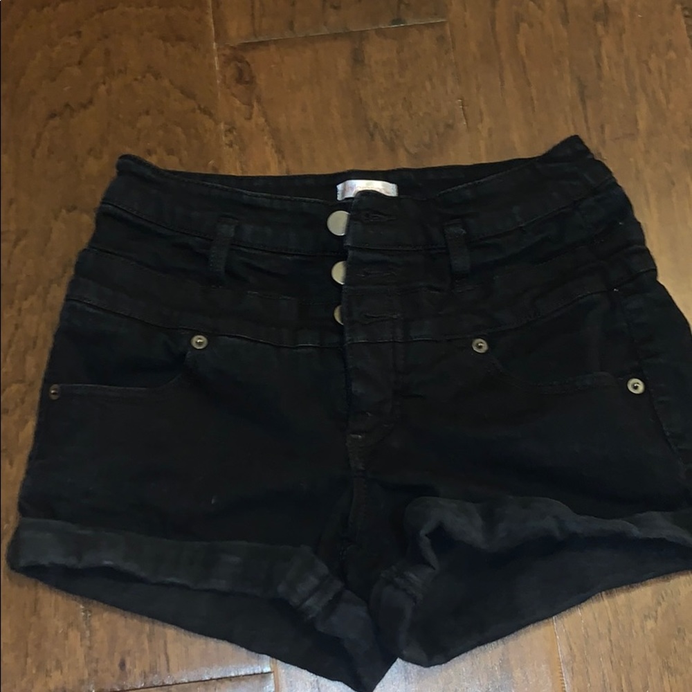 high waited jean shorts